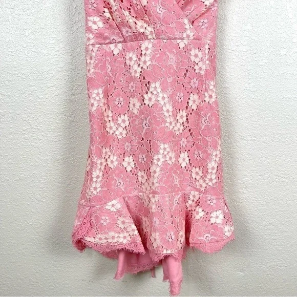 NBD Marilyn Blush & Ivory Lace Sleeveless Dress Size XL Women - Picture 4 of 15